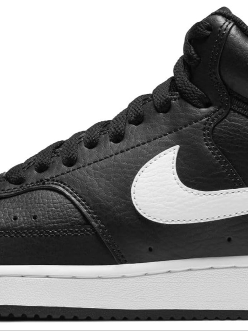 WOMENS NIKE VISION COURT MID BLACK WHITE  SNEAKER 9  40.5  EUC